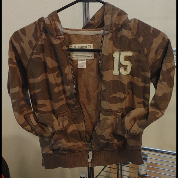 Boys Camo Zip Up Hoodie size 6 - Picture 6 of 6
